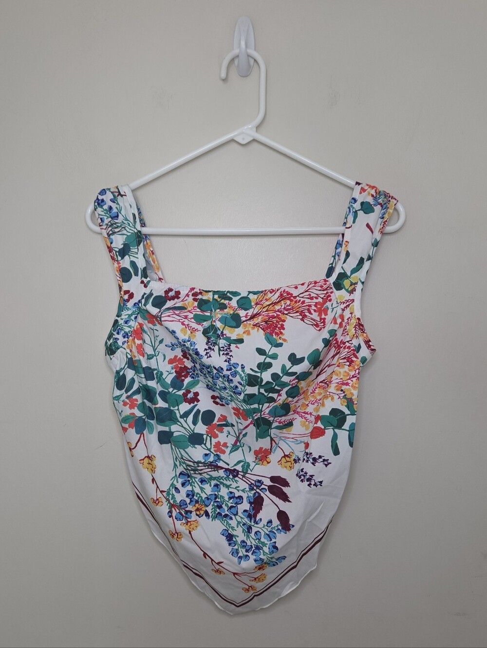Shein Women's Floral Print Handkerchief Top Sz Large